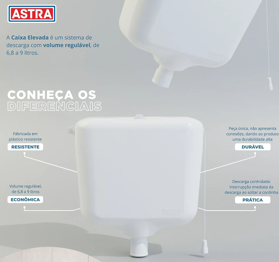 CAIXA DESCARGA ASTRA CORDINHA BRANCA